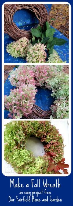 DIY ~ Free Fall Wreath Using Hydrangeas