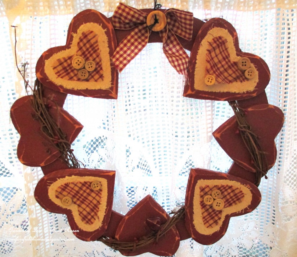 wreath of hearts in the kitchen window https://lolajack.jp.net/be-my-valentine-valentine-decor/