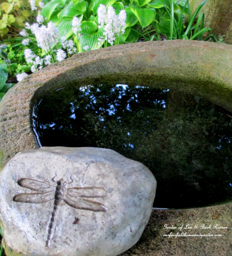 Stone Birdbath https://lolajack.jp.net/may-garden-birdhouses-flowers/