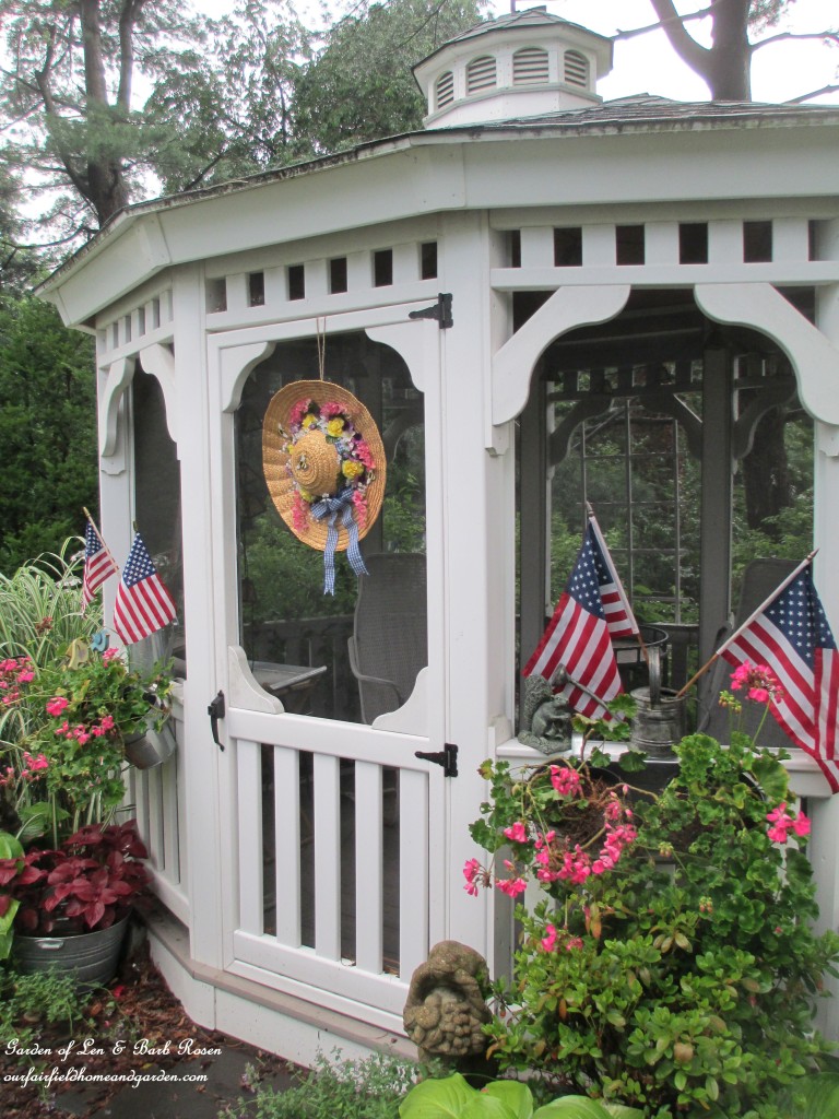 Gazebo ready for July 4th https://lolajack.jp.net/garden-walk-july-1st/