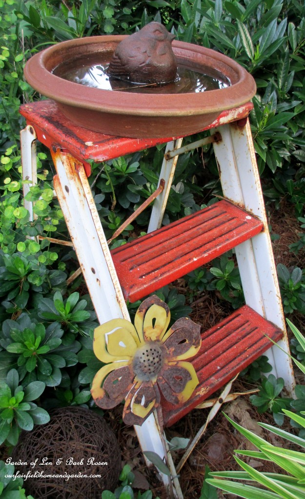 Step Stool Birdbath https://lolajack.jp.net/garden-walk-july-1st/