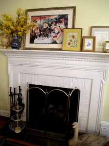 artwork placed on the mantel https://lolajack.jp.net/livingroom-makeover-grandma-to-grandeur/