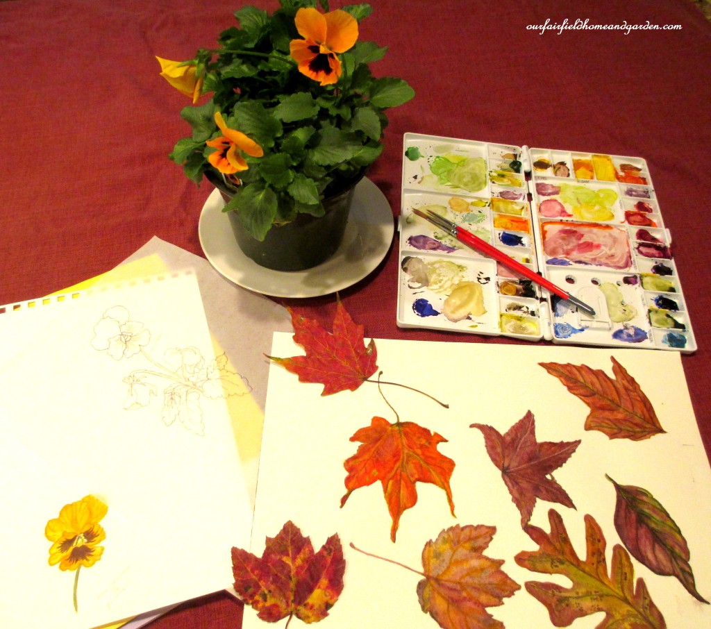 Fall leaves painted in water color https://lolajack.jp.net/diy-tucking-the-garden-in-for-the-winter-at-our-fairfield-home-garden/