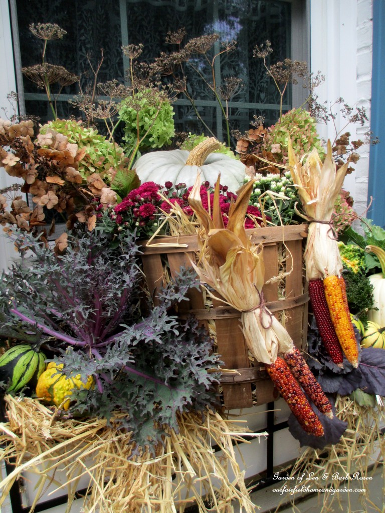 Fall Windowbox ~ Harvest Bushel Basket https://lolajack.jp.net/fall-outdoor-decor-our-fairfield-home-and-garden/