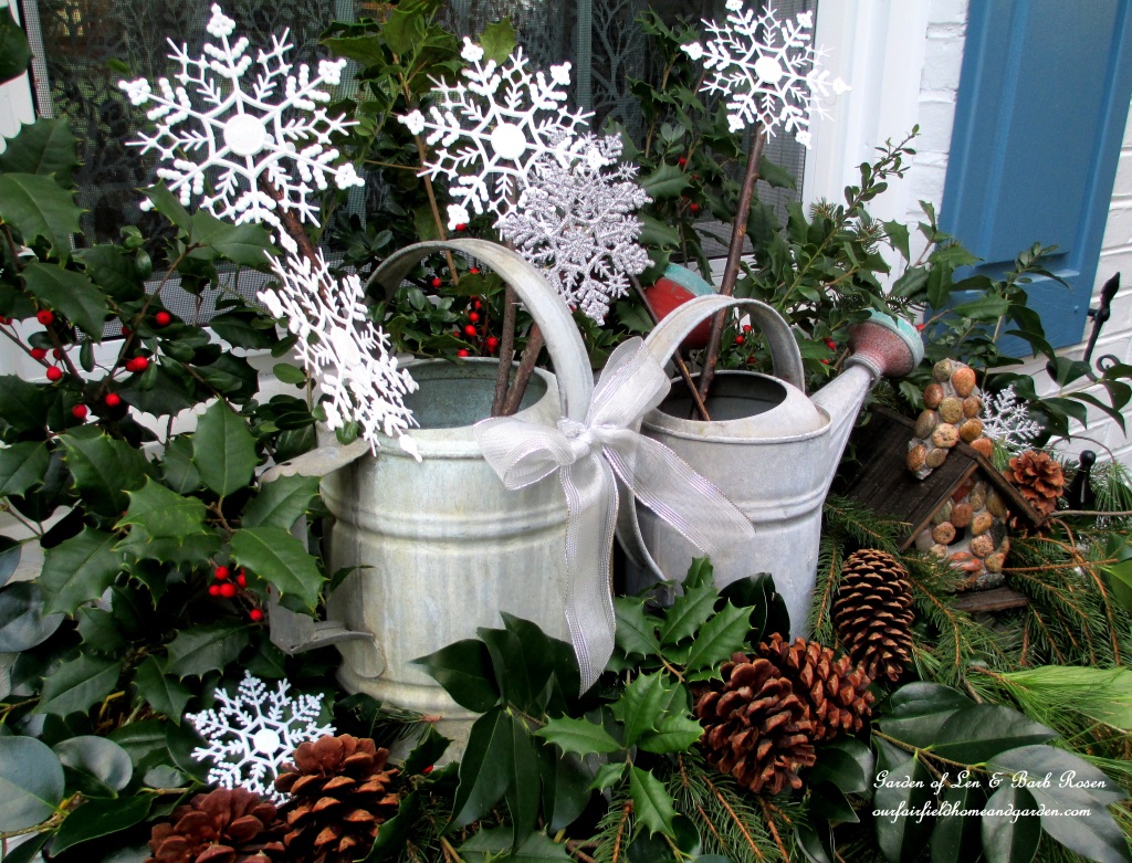 Rustic Winter Windowbox https://lolajack.jp.net/rustic-watering-cans-windowboxes-more/