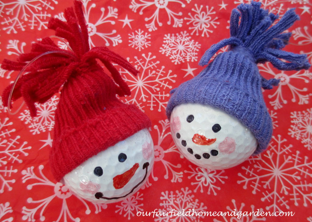 Snowman Ornaments ~ from golf balls! https://lolajack.jp.net/snowman-ornaments-from-golfballs/