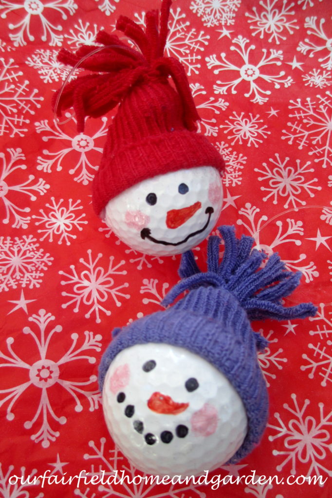 Snowman Ornaments ~ from golf balls! https://lolajack.jp.net/snowman-ornaments-from-golfballs/